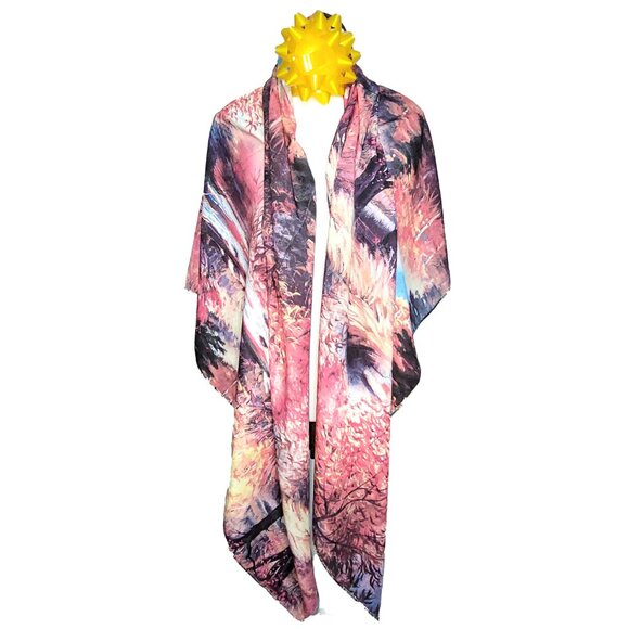 NWT Double Sided Silk Scarf 52\